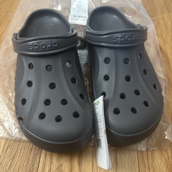 NEW Crocs Baya Clog Sandal for Unisex Adult, Graphite Mens Sz 10 or Womens Sz 12